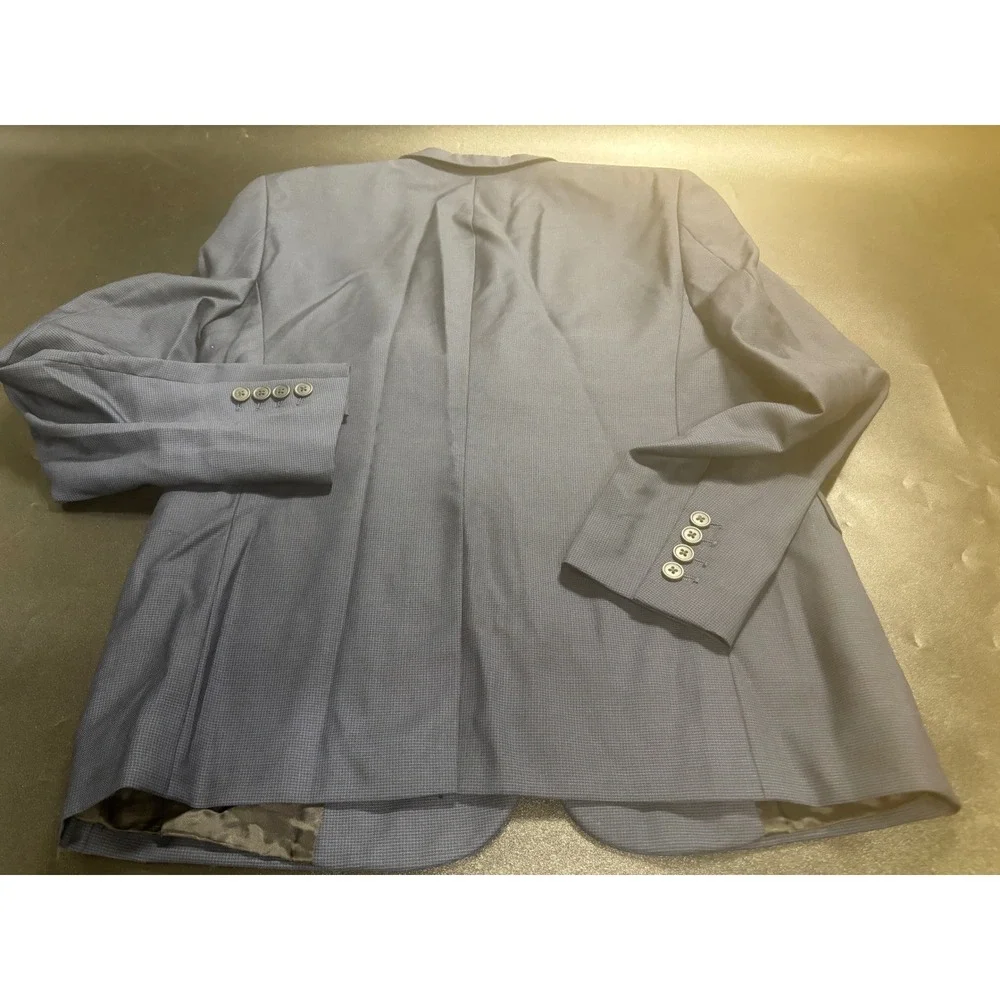 The Kooples Micro Angel Fitted Suit Navy Blue Wool Men's Blazer Size FR 48 $575‎